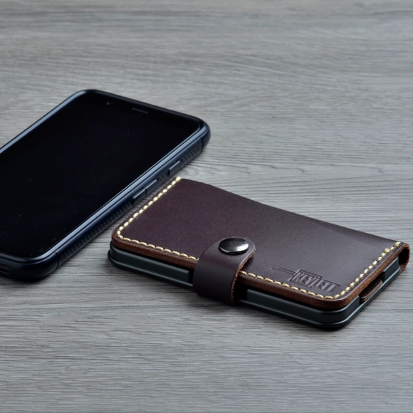 Keylett Leather Wallet, RFID, Brown, NWT - Picture 5 of 11